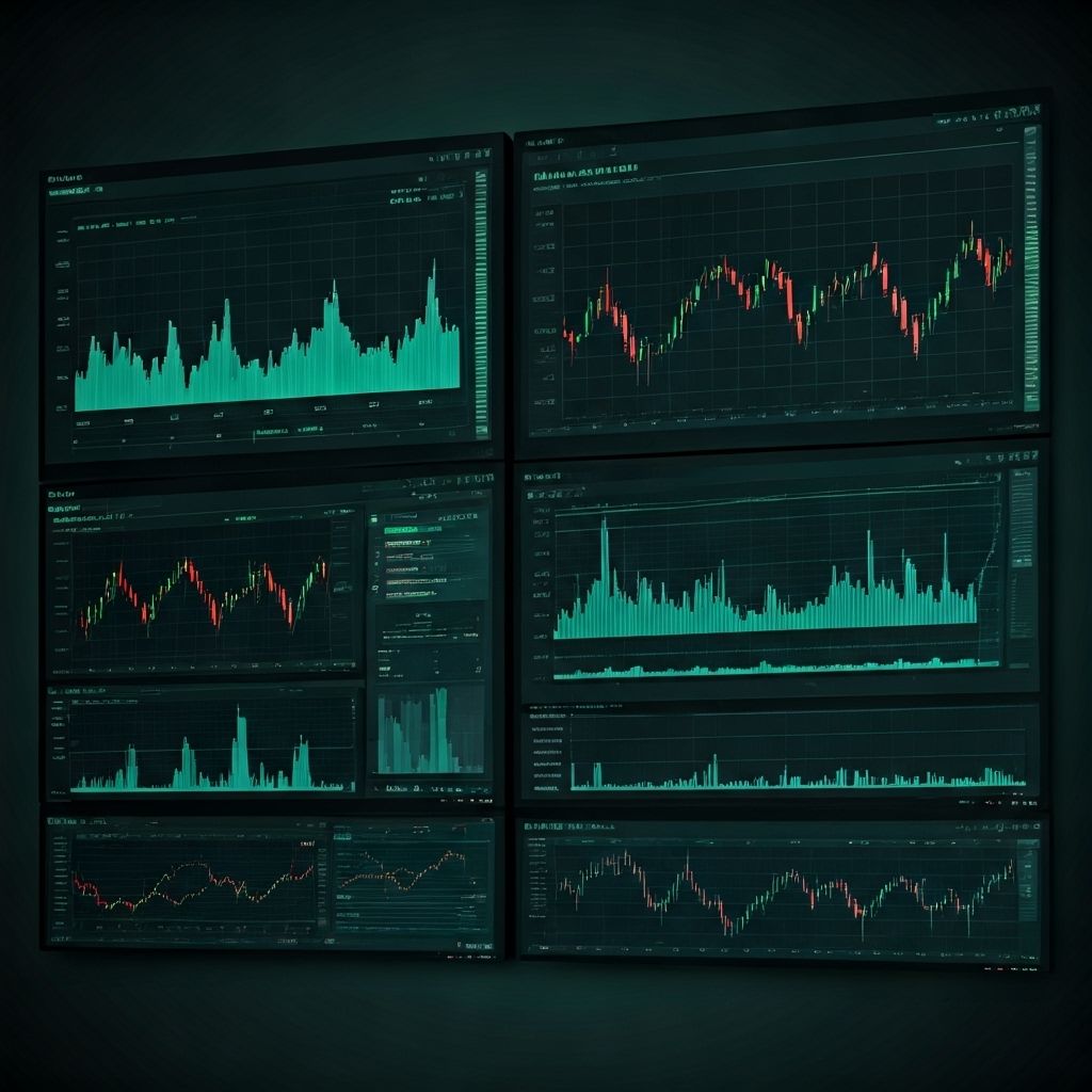 Trading screens and charts